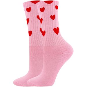 EWERS Sokken 'Hearts'  pink / roodviolet