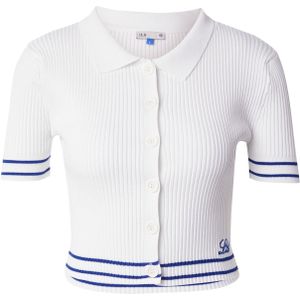 LTB Gebreid vest 'HOKAMA'  royal blue/koningsblauw / wit