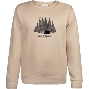 GREENBOMB Sweatshirt 'Nature Camping'  lichtbruin / zwart