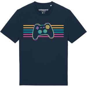 Watapparel Shirt 'Retro Joystick'  donkerblauw / gemengde kleuren