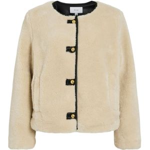 VILA Tussenjas 'SHUP'  crème / zwart