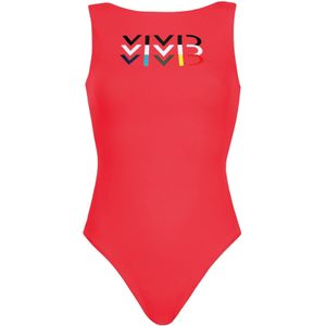 VIVID Badpak  geel / bloedrood / zwart / wit