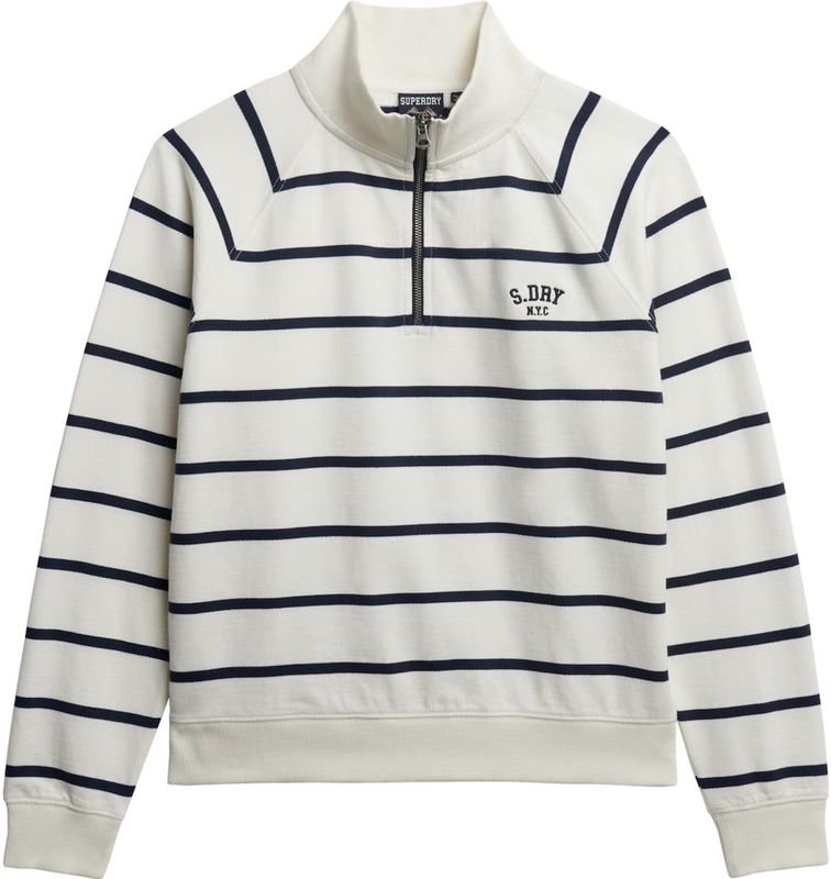 Superdry - Athletic Essentials Stripe - Sweatshirt - Halve Rits