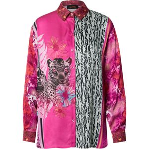 miss goodlife Blouse  fuchsia / rosé / zwart / wit