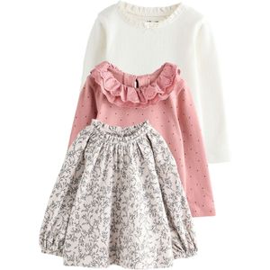 Next Shirt  ecru / oudroze / zwart / wit