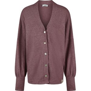 Cotton Candy Gebreid vest  wijnrood