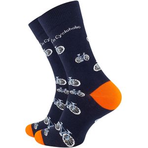 Vincent Creation Sokken  nachtblauw / lichtblauw / donkeroranje / wit
