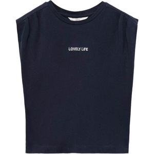 MANGO KIDS Top 'LOVELY'  navy / wit