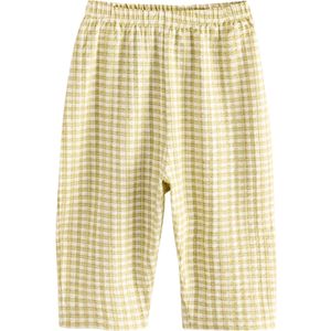 Next - Broek - Crème/Olijfgroen - Gevoerd - Loosefit