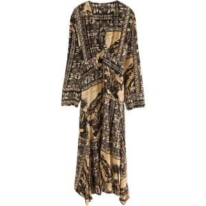 Next Jurk  beige / lichtbruin / zwart