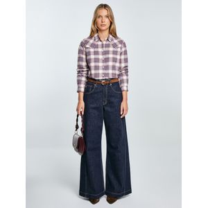 BIG STAR Blouse 'DRENI'  lichtblauw / rood / wit