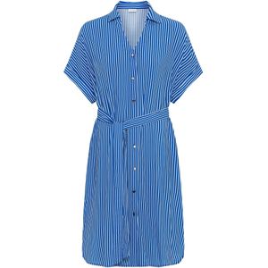 LASCANA Blousejurk  blauw / wit