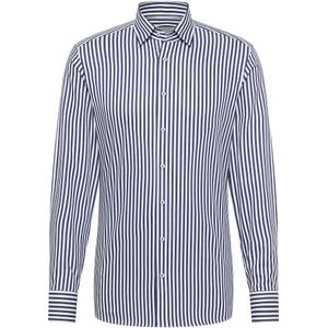 Eterna - Overhemd - Donkerblauw - Slim fit - NON IRON - Lange Mouwen
