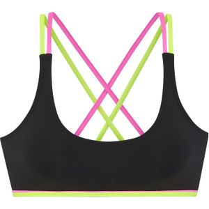 Unikleur Bralette Bikini - Zwart - Verwijderbare Softcups