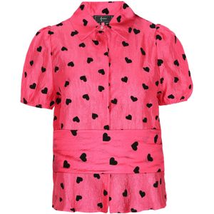 faina Blouse 'Fashion Look'  lichtroze / zwart