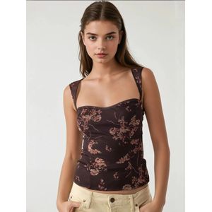 Hiccup Top  kastanjebruin / chocoladebruin / mokka