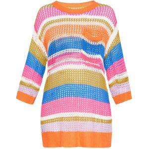 SANIKA Trui 'Fashion Look'  blauw / oranje / pink / wit