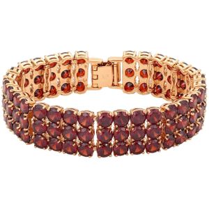 faina Armband  rose-goud / robijnrood