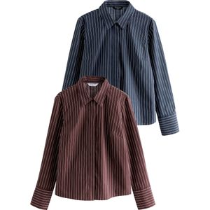 Next Blouse 'Essential'  marine / bordeaux / wit