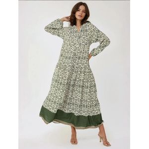 Hiccup Blousejurk  beige / groen / pastelgroen