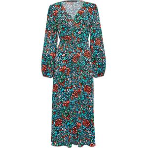 Threadbare Jurk 'Pineapple'  turquoise / lichtblauw / oranjerood / wit