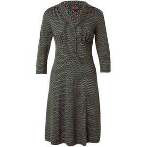 King Louie Blousejurk 'Diner Brisk'  petrol / donkeroranje / zwart