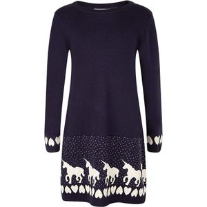 happy girls Jurk  navy / wit