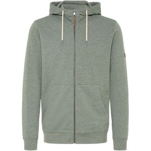 !Solid Sweatvest ' SDSIMA '  groen gemêleerd