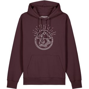 Watapparel Sweatshirt 'Natur ist schön'  bordeaux / donkerrood / wit