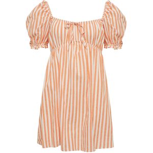 Sável Jurk 'RIA '  mandarijn / wit