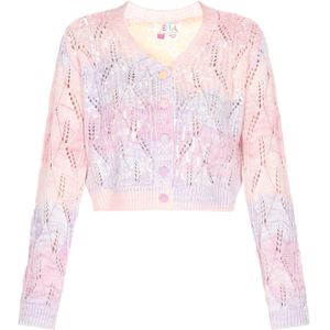 IZIA Gebreid vest  orchidee / lichtlila / rosa / zilver