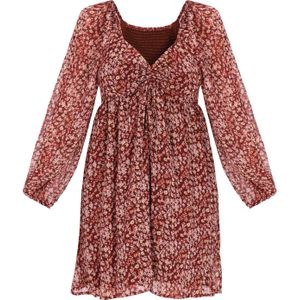 swirly Jurk 'Young Fashion'  beige / rosa / merlot