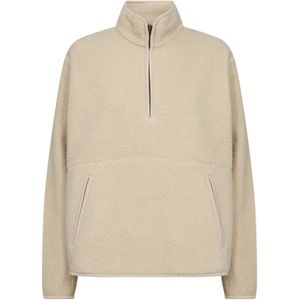 Fleecepullover met opstaande kraag en steekzakken, model 'BODIL'