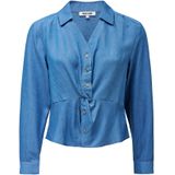 Salsa Jeans - 21010320 - Blouse - Licht Denimblauw - V-hals - Lange Mouwen