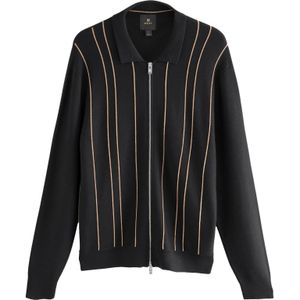 Next Gebreid vest  donkerbeige / zwart