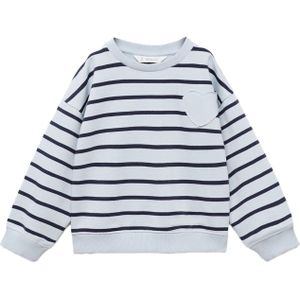 MANGO KIDS Sweatshirt 'HEART'  marine / lichtblauw