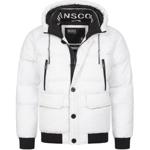 INDICODE JEANS Winterjas 'Paulix'  zwart / wit