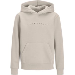 Jack & Jones Junior Sweatshirt 'JJESTAR'  ecru / zwart