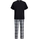 Jack & Jones Heren pyjamaset giftbox jacluca geruit zwart
