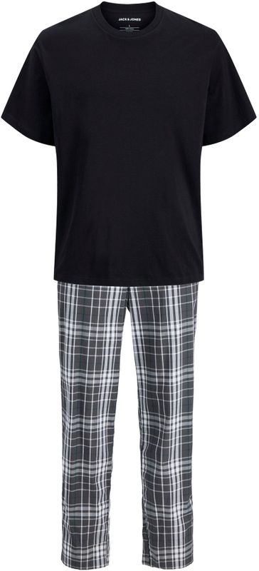 Jack & Jones Heren pyjamaset giftbox jacluca geruit zwart