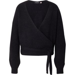 SCOTCH & SODA - FUZZY WRAP - Gebreid Vest - Antraciet