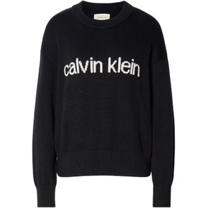 Calvin Klein - Cotton Graphic - Gebreide Trui - Zwart - Pullover