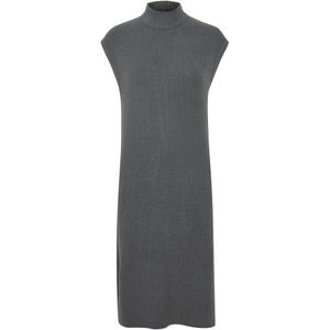 b.young Gebreide jurk 'Nora'  donkergrijs