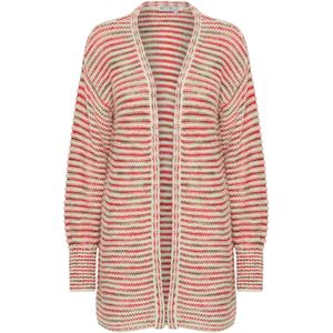 Fransa Gebreid vest 'Lea'  beige / groen / rood