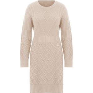 Imily Bela Gebreide jurk  beige