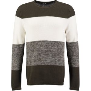 Key Largo Trui 'Jogi'  groen / groen gemêleerd / wit