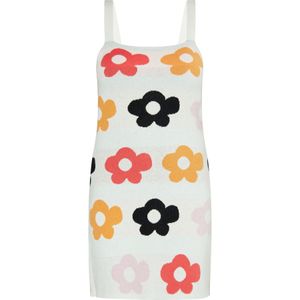 swirly Gebreide jurk  nude / safraan / donkeroranje / zwart / wit