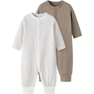 TWO SOON Nachtkledij  brokaat / wit