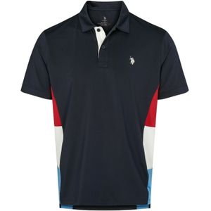 U.S. POLO ASSN. Shirt 'Mik'  saffier / lichtblauw / bloedrood / wit