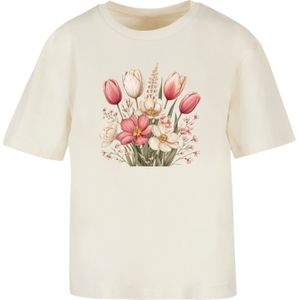 F4NT4STIC Shirt 'Rosa weißer Frühlingsblumenstrauß'  beige / sand / geel / groen / pink